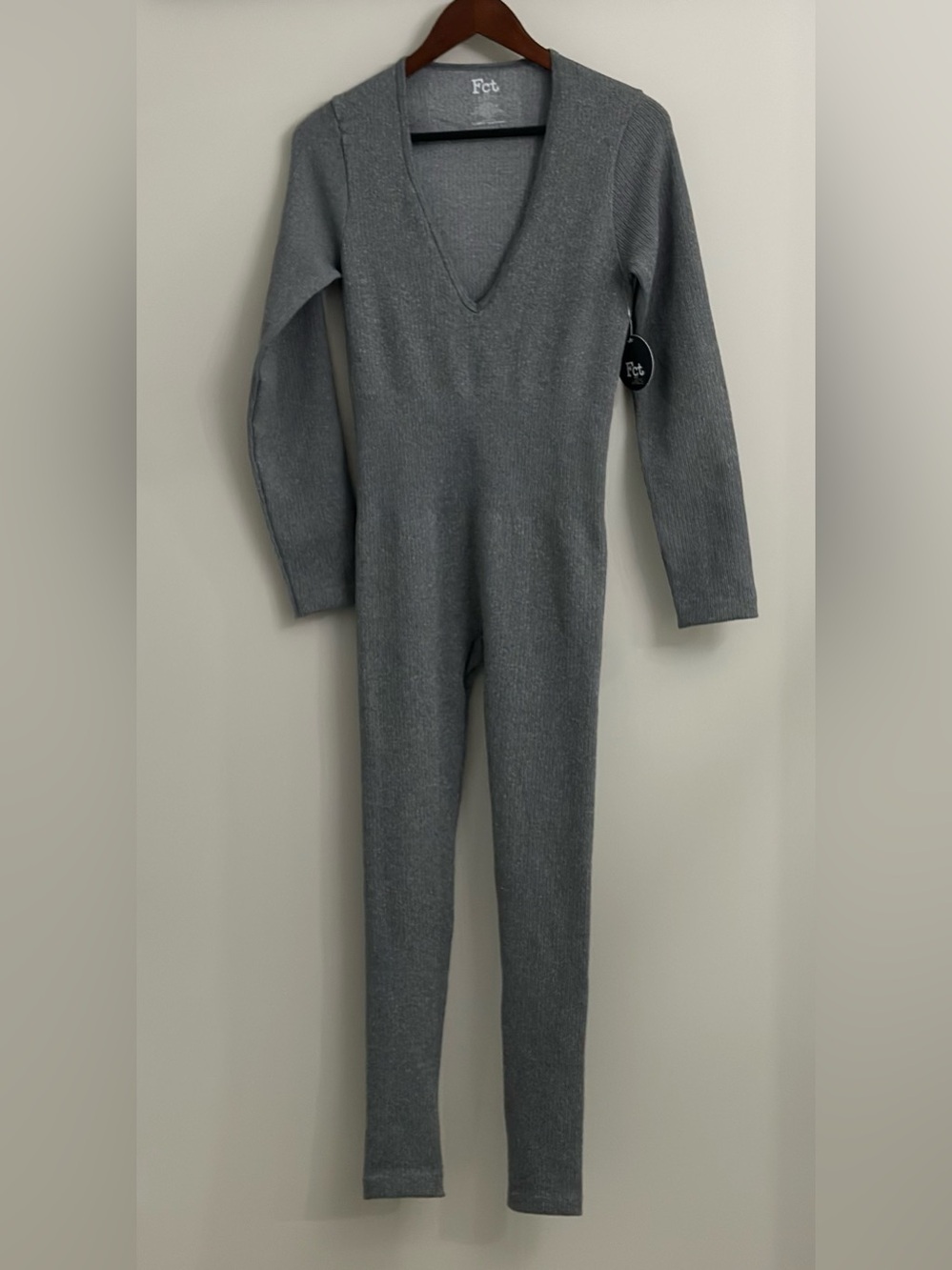 New with tags Fct With Love Basics gray ribbed one-piece jumpsuit in size XL